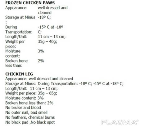 Chicken paws/legs