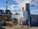 Equipment and technologies for processing waste from power plants into concrete products.