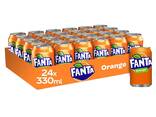 Fanta Soft Drinks - 24 X 330ml Carbonated Can Tinned Soda Orange Fruity Flavor - photo 4